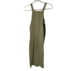Billabong Olive Green Button-Front Jumpsuit